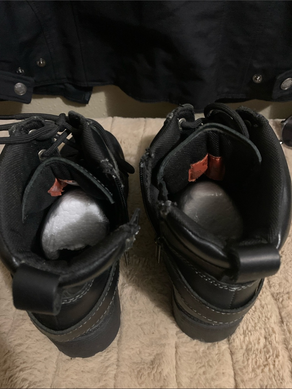 Harley-Davidson Black Leather Lace-Up Moto Harness Boots - Picture 14 of 14